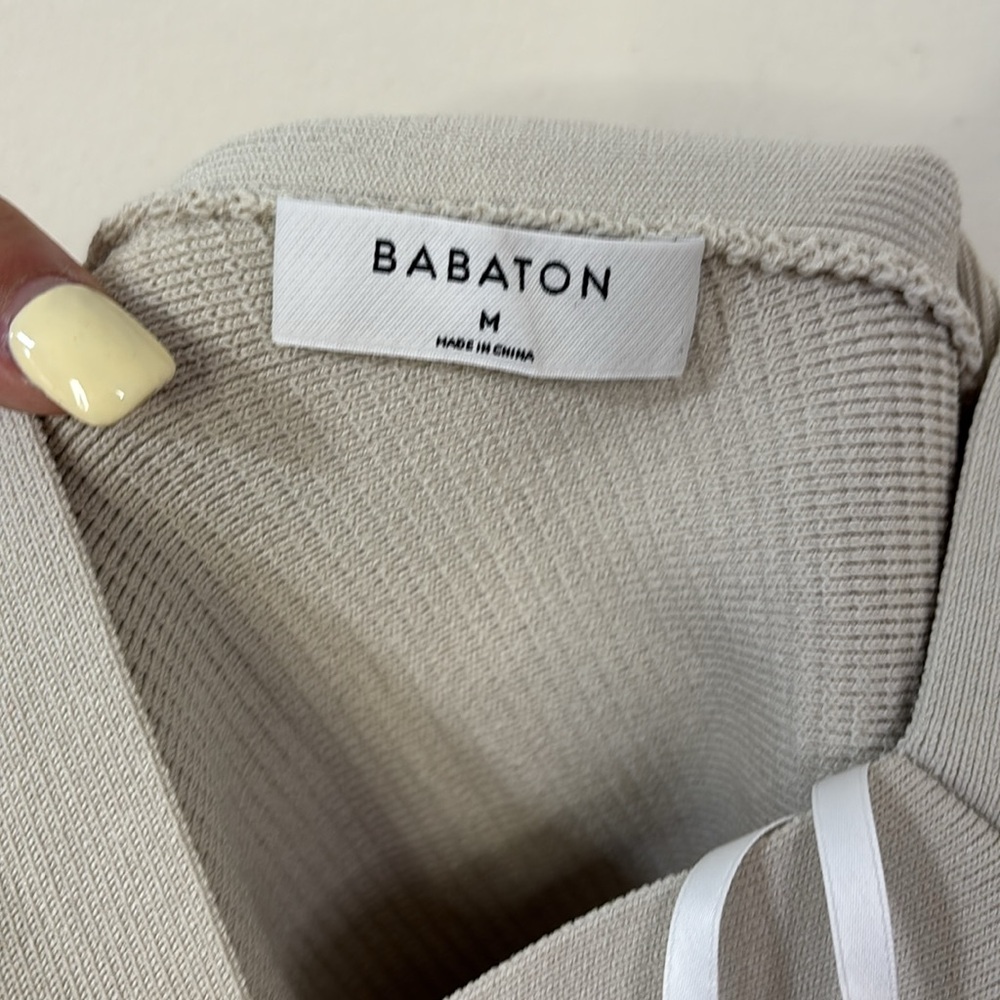 Aritzia Babaton Sculpt Knit Criss Cross Tank Matte Pearl Size Medium - Picture 7 of 8